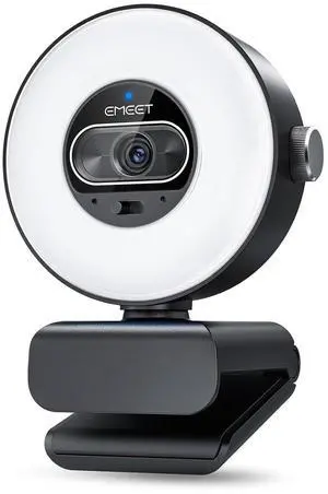S600L 4K Webcam for Streaming with Ring Light, 4 Lighting Modes, Rainbow Effect, 1/2" Sensor, AI Imaging, 0.2S PDAF, 2 Mics, Dial Control, 4K Webcam with Light for OBS/Twitch/YouTube/Zoom/PC/Mac S600L 4K Webcam for Streaming with Ring Light, 4 Lighting Modes, Rainbow Effect, 1/2" Sensor, AI Imaging, 0.2S PDAF, 2 Mics, Dial Control, 4K Webcam with Light for OBS/Twitch/YouTube/Zoom/PC/Mac