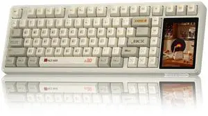 Aula L99 Wireless Mechanical Gaming Creamy Keyboard with Smart Touch Screen | Tri-Mode Hot Swappable Custom Keyboard,RGB Backlit,PBT Keycap,Gasket Mount Creamy Sounding Keyboards for Office PC,84 Keys Aula L99 Wireless Mechanical Gaming Creamy Keyboard with Smart Touch Screen | Tri-Mode Hot Swappable Custom Keyboard,RGB Backlit,PBT Keycap,Gasket Mount Creamy Sounding Keyboards for Office PC,84 Keys