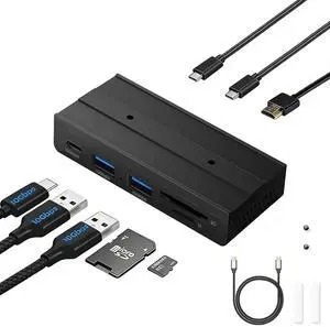 7-in-1 Magnetic USB C Hub with 4K HDMI & 100W PD Charging, 10Gbps USB 3.0 Hub, 2 USB-A Ports, SD/TF Card Reader, Includes Sliding Rail for MacBook Pro/Air, Dell XPS, Laptop, Black 7-in-1 Magnetic USB C Hub with 4K HDMI & 100W PD Charging, 10Gbps USB 3.0 Hub, 2 USB-A Ports, SD/TF Card Reader, Includes Sliding Rail for MacBook Pro/Air, Dell XPS, Laptop, Black