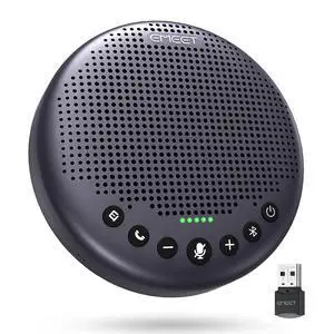Conference Speaker and Microphone w/8 Mics, 360° Voice Pickup, Noise Reduction, Bluetooth/USB/Dongle Speakerphone for 10 People w/Daisy Chain for 18, Compatible w/Leading Platforms, 2025 Version Conference Speaker and Microphone w/8 Mics, 360° Voice Pickup, Noise Reduction, Bluetooth/USB/Dongle Speakerphone for 10 People w/Daisy Chain for 18, Compatible w/Leading Platforms, 2025 Version