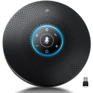 Bluetooth Speakerphone - M2 Max Professional Conference Speaker and 4 Directional Mics for up to 15 People Business Conference Calls High Volume Noise Reduction Daisy Chain Dongle Home Office Bluetooth Speakerphone - M2 Max Professional Conference Speaker and 4 Directional Mics for up to 15 People Business Conference Calls High Volume Noise Reduction Daisy Chain Dongle Home Office