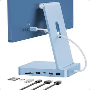USB C HUB for iMac 24 inch 2021/2023/2024, USB Hub Adapter iMac Accessories for iMac M1/M3/M4 with USB C 10Gbps 3*USB A SD/TF, Docking Station Support Expand M.2 SSD (Not Included),Blue USB C HUB for iMac 24 inch 2021/2023/2024, USB Hub Adapter iMac Accessories for iMac M1/M3/M4 with USB C 10Gbps 3*USB A SD/TF, Docking Station Support Expand M.2 SSD (Not Included),Blue