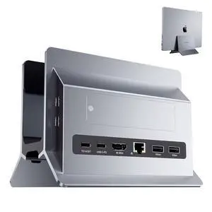Vertical MacBook Docking Station, Docking Station for Mac mini with M.2 NVMe case for MacBook Pro/Air, 4K@60Hz HDMI, 2USB C 10Gbps, SD/TF, 100W PD, RJ45, 2 USB A for Windows Laptops Vertical MacBook Docking Station, Docking Station for Mac mini with M.2 NVMe case for MacBook Pro/Air, 4K@60Hz HDMI, 2USB C 10Gbps, SD/TF, 100W PD, RJ45, 2 USB A for Windows Laptops