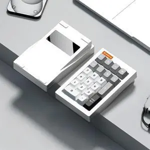 PANDA20 Mechanical Number Pad,Aluminum CNC VIA/QMK Programmable Macro Numpad Hot Swappable Gasket Wireless BT5.0/2.4Ghz/USB-C RGB Gaming Numeric Keypad for Laptop/PC (Silver) PANDA20 Mechanical Number Pad,Aluminum CNC VIA/QMK Programmable Macro Numpad Hot Swappable Gasket Wireless BT5.0/2.4Ghz/USB-C RGB Gaming Numeric Keypad for Laptop/PC (Silver)
