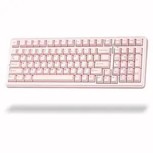 Aula F99 Wireless Silent Mechanical Keyboard, Tri-Mode 2.4GHz/BT5.0/USB-C, Hot Swappable Custom Keyboard, Pre-lubed Linear Switches, Gasket Structure RGB Backlit, Pink Gaming Keyboards for PC/Laptop Aula F99 Wireless Silent Mechanical Keyboard, Tri-Mode 2.4GHz/BT5.0/USB-C, Hot Swappable Custom Keyboard, Pre-lubed Linear Switches, Gasket Structure RGB Backlit, Pink Gaming Keyboards for PC/Laptop