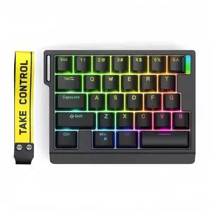 HE30 Rapid Trigger Gaming Keyboard,One Handed Hall Effect Magnetic Switch Keyboard Hot Swap Custom RGB Mini Wired Macro Mechanical Keypad with Fast Adjustable Actuation,8K Hz Polling Rate (Black) HE30 Rapid Trigger Gaming Keyboard,One Handed Hall Effect Magnetic Switch Keyboard Hot Swap Custom RGB Mini Wired Macro Mechanical Keypad with Fast Adjustable Actuation,8K Hz Polling Rate (Black)