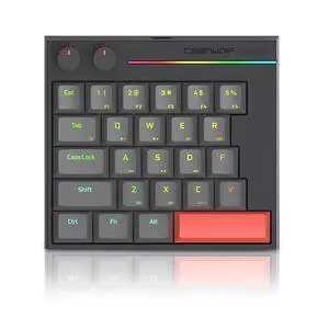 HK25 One Handed Gaming Keyboard,Magnetic Switch Hall Effect Rapid Trigger Custom RGB Wired Hot Swap Mechanical Keyboard Adjustable Actuation 25 Keys Macro Keypad, 8K Hz Polling Rate (Black) HK25 One Handed Gaming Keyboard,Magnetic Switch Hall Effect Rapid Trigger Custom RGB Wired Hot Swap Mechanical Keyboard Adjustable Actuation 25 Keys Macro Keypad, 8K Hz Polling Rate (Black)