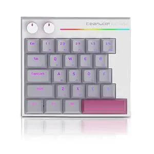 HK25 One Handed Gaming Keyboard,Magnetic Switch Hall Effect Rapid Trigger Custom RGB Wired Hot Swap Mechanical Keyboard Adjustable Actuation 25 Keys Macro Keypad, 8K Hz Polling Rate (Grey) HK25 One Handed Gaming Keyboard,Magnetic Switch Hall Effect Rapid Trigger Custom RGB Wired Hot Swap Mechanical Keyboard Adjustable Actuation 25 Keys Macro Keypad, 8K Hz Polling Rate (Grey)