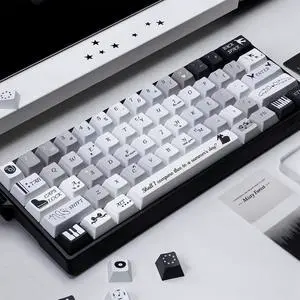 Black Night Cherry Profile Keycaps,Dye-Sub PBT Keycap Custom Keycaps 120 Keys Full Size Key Set for Cherry MX Switch 61/68/75/84/87/98/104 Mechanical Gaming Keyboard Decor (Piano-Themed) Black Night Cherry Profile Keycaps,Dye-Sub PBT Keycap Custom Keycaps 120 Keys Full Size Key Set for Cherry MX Switch 61/68/75/84/87/98/104 Mechanical Gaming Keyboard Decor (Piano-Themed)