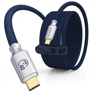 Auso 40Gbps USB-C Cable 3.3FT with PD 240W Fast Charging, 8K60Hz Video,Thunderbolt4/3 USB4 Compatible Data Cable,for iPhone 17/16/15 MacBook Docking -Blue Auso 40Gbps USB-C Cable 3.3FT with PD 240W Fast Charging, 8K60Hz Video,Thunderbolt4/3 USB4 Compatible Data Cable,for iPhone 17/16/15 MacBook Docking -Blue