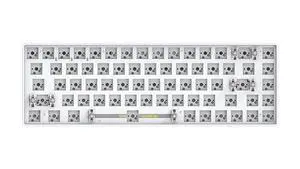 CIY68 Mechanical Keyboard Kit,65% Bluetooth 5.0/2.4G Barebones Key Board Custom PCB Hot Swappable Wireless Gaming Keyboard Tester DIY Kit with Sound Insulation Mat (White) CIY68 Mechanical Keyboard Kit,65% Bluetooth 5.0/2.4G Barebones Key Board Custom PCB Hot Swappable Wireless Gaming Keyboard Tester DIY Kit with Sound Insulation Mat (White)