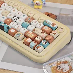 Coffee Dog Keycaps,MOA Profile Cute Animal PBT Dye-Sublimation Cutsom Keycap 134 Keys Kawaii Keycaps Set for 60%/65%/75%/80%/100% Mechanical Gaming Keyboard DIY Accessories (Spotted-Dog) Coffee Dog Keycaps,MOA Profile Cute Animal PBT Dye-Sublimation Cutsom Keycap 134 Keys Kawaii Keycaps Set for 60%/65%/75%/80%/100% Mechanical Gaming Keyboard DIY Accessories (Spotted-Dog)