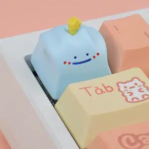 Cute Anime Keycaps,Artisan Resin Custom Keycaps 3D Kawaii Cartoon ESC Keycap for Cherry MX Switches Mechanical Gaming Keyboard DIY,PC Gamer Gifts (Sea-Salt Blue) Cute Anime Keycaps,Artisan Resin Custom Keycaps 3D Kawaii Cartoon ESC Keycap for Cherry MX Switches Mechanical Gaming Keyboard DIY,PC Gamer Gifts (Sea-Salt Blue)