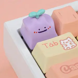Cute Anime Keycaps,Artisan Resin Custom Keycaps 3D Kawaii Cartoon ESC Keycap for Cherry MX Switches Mechanical Gaming Keyboard DIY,PC Gamer Gifts (Creamy Purple) Cute Anime Keycaps,Artisan Resin Custom Keycaps 3D Kawaii Cartoon ESC Keycap for Cherry MX Switches Mechanical Gaming Keyboard DIY,PC Gamer Gifts (Creamy Purple)