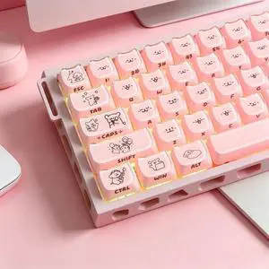 Mao Profile Cute Puppy Keycaps,Pink Side Printed Shine Through Custom Anime Keycaps Kawaii Cat-Shape Full 119 Keys Set for Cherry MX Switch 100%/80%/75%/60% Mechanical Gaming Keyboard DIY Mao Profile Cute Puppy Keycaps,Pink Side Printed Shine Through Custom Anime Keycaps Kawaii Cat-Shape Full 119 Keys Set for Cherry MX Switch 100%/80%/75%/60% Mechanical Gaming Keyboard DIY