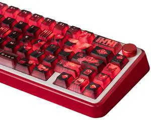 Custom Anime Keycaps,Black and Red Cherry Profile Clear PC Keycaps Shine Through 119 Keys Full Size Key Cap Set for Cherry MX Switches Mechanical Gaming Keyboard DIY Custom Anime Keycaps,Black and Red Cherry Profile Clear PC Keycaps Shine Through 119 Keys Full Size Key Cap Set for Cherry MX Switches Mechanical Gaming Keyboard DIY