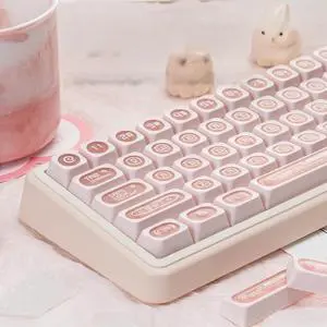 Shine Through Keycaps PC+PBT Frosted Translucent Keycaps Cat Eye Design Similar Cherry Profile Full Size 135 Keys Cap Set for Cherry MX Switches Mechanical Gaming Keyboard DIY (Pink) Shine Through Keycaps PC+PBT Frosted Translucent Keycaps Cat Eye Design Similar Cherry Profile Full Size 135 Keys Cap Set for Cherry MX Switches Mechanical Gaming Keyboard DIY (Pink)