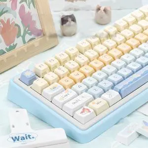 Cute Keycaps,Creamy Style Blue Keycaps Dye Sublimation Thick PBT Custom Keycap Cherry Profile 114 Keys Full Size Keycap Set for Cherry MX Switch 60% 75% Mechanical Gaming Keyboard (Firework) Cute Keycaps,Creamy Style Blue Keycaps Dye Sublimation Thick PBT Custom Keycap Cherry Profile 114 Keys Full Size Keycap Set for Cherry MX Switch 60% 75% Mechanical Gaming Keyboard (Firework)