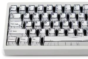 Custom Anime Keycaps,Japanese Manga Theme Retro Keycaps Dye Sub PBT Keycap Cherry Profile 151 Keys Set for Cherry MX Switch 60% 65% TKL Full Size Mechanical Gaming Keyboard DIY (Black-White) Custom Anime Keycaps,Japanese Manga Theme Retro Keycaps Dye Sub PBT Keycap Cherry Profile 151 Keys Set for Cherry MX Switch 60% 65% TKL Full Size Mechanical Gaming Keyboard DIY (Black-White)