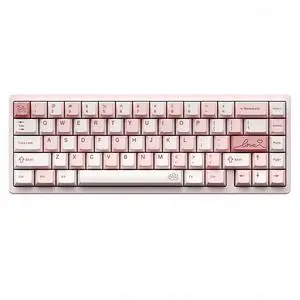 LUCKY65 V2 Aluminum CNC Quick Release Keyboard,QMK/VIA 65% Tri-Mode USB-C Wired/BT5.0/2.4GHz Wireless Mechanical Keyboard Custom Hot Swappable Gasket RGB Gaming Keyboards for PC/Mac (Pink) LUCKY65 V2 Aluminum CNC Quick Release Keyboard,QMK/VIA 65% Tri-Mode USB-C Wired/BT5.0/2.4GHz Wireless Mechanical Keyboard Custom Hot Swappable Gasket RGB Gaming Keyboards for PC/Mac (Pink)