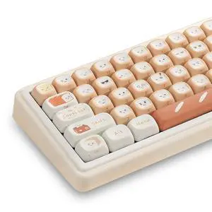 MOA Profile Cute Keycaps,PBT Dye-Sub Side Printed Keycaps Custom Keycap Set 134 Keys Full Size Keycap for Cherry MX Switches Mechanical Keyboard DIY Kawaii Key Caps (Toast-Bread) MOA Profile Cute Keycaps,PBT Dye-Sub Side Printed Keycaps Custom Keycap Set 134 Keys Full Size Keycap for Cherry MX Switches Mechanical Keyboard DIY Kawaii Key Caps (Toast-Bread)