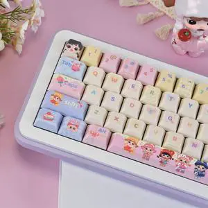 Cute Keycaps Set,Kawaii Cartoon Custom Keycaps Cherry Profile Dye Sublimation Thick PBT Keycap 127 Keys Full Set for Cherry MX Switch 60% 75% 100% Mechanical Gaming Keyboard Creamy Keycap Cute Keycaps Set,Kawaii Cartoon Custom Keycaps Cherry Profile Dye Sublimation Thick PBT Keycap 127 Keys Full Set for Cherry MX Switch 60% 75% 100% Mechanical Gaming Keyboard Creamy Keycap