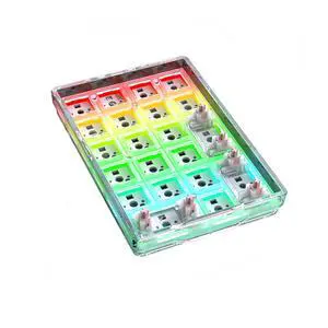 DK21 Mechanical Numpad Kit,Hot Swappable Gasket Mounted Triple Mode BT5.0/2.4Ghz/USB-C Wireless Numeric Keypad with RGB Backlit PC Transparent Case Macro Number Pad for Laptop/PC/Gaming DK21 Mechanical Numpad Kit,Hot Swappable Gasket Mounted Triple Mode BT5.0/2.4Ghz/USB-C Wireless Numeric Keypad with RGB Backlit PC Transparent Case Macro Number Pad for Laptop/PC/Gaming
