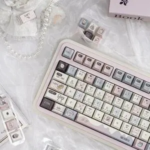 Cute Keycaps Set,Creamy Style Custom Keyboard Keycaps Dye Sublimation PBT Keycap Cherry Profile 128 Keys Full Set for Cherry MX Switch 60% 75% 100% Mechanical Gaming Keyboard (Pink-Baking) Cute Keycaps Set,Creamy Style Custom Keyboard Keycaps Dye Sublimation PBT Keycap Cherry Profile 128 Keys Full Set for Cherry MX Switch 60% 75% 100% Mechanical Gaming Keyboard (Pink-Baking)