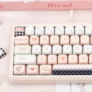 Cute MOA Keycaps,Creamy Pink-Cupid Kawaii Round Keycaps Custom 114 Keys Keycap Set Thick PBT Keycap for Cherry MX Switch 80%/75% 60% Mechanical Gaming Keyboard Accessories for PC Gamer Cute MOA Keycaps,Creamy Pink-Cupid Kawaii Round Keycaps Custom 114 Keys Keycap Set Thick PBT Keycap for Cherry MX Switch 80%/75% 60% Mechanical Gaming Keyboard Accessories for PC Gamer