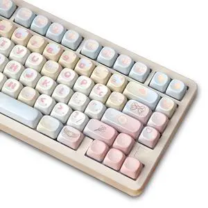MOA Profile Cute Keycaps,PBT Dye Sublimation Kawaii Round Keycaps Full 131 Key Caps Custom Creamy Keycap Set for Cherry MX Switches Mechanical Keyboard DIY (Colorful-Magic) MOA Profile Cute Keycaps,PBT Dye Sublimation Kawaii Round Keycaps Full 131 Key Caps Custom Creamy Keycap Set for Cherry MX Switches Mechanical Keyboard DIY (Colorful-Magic)