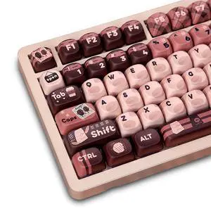 MOA Profile Cute Keycaps,PBT Dye Sublimation Kawaii Round Keycaps Full 131 Key Caps Custom Keycap for Cherry MX Switches Mechanical Keyboard DIY Creamy Keycap Set (Brown Coffee Bean) MOA Profile Cute Keycaps,PBT Dye Sublimation Kawaii Round Keycaps Full 131 Key Caps Custom Keycap for Cherry MX Switches Mechanical Keyboard DIY Creamy Keycap Set (Brown Coffee Bean)