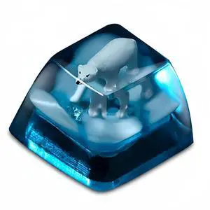 Artisan Keycaps,Resin Custom ESC Keycap for Mechanical Keyboard OEM Profile R4 Shine Through Backlit Keycap for Cherry MX Switches Gaming Keyboard Cute Personalized Keycaps (Polar-Bear) Artisan Keycaps,Resin Custom ESC Keycap for Mechanical Keyboard OEM Profile R4 Shine Through Backlit Keycap for Cherry MX Switches Gaming Keyboard Cute Personalized Keycaps (Polar-Bear)