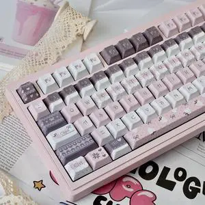Cute Keycaps Set,Creamy Pink Keycaps Cherry Profile Dye Sublimation Thick PBT Keycaps 137 Keys Full Size Custom Key Cap for Cherry MX Switch 75% 60% Mechanical Gaming Keyboard (Strawberry-Bunny) Cute Keycaps Set,Creamy Pink Keycaps Cherry Profile Dye Sublimation Thick PBT Keycaps 137 Keys Full Size Custom Key Cap for Cherry MX Switch 75% 60% Mechanical Gaming Keyboard (Strawberry-Bunny)