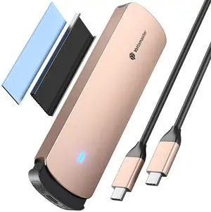 M.2 NVMe SATA SSD Enclosure, USB 3.2 Gen 2 10Gbps Adapter Tool-Free, External Solid State Drive Enclosure Aluminum, Supports M and B+M Keys and Size 2230/2242/2260/2280 SSD-YTPWDM2-RG M.2 NVMe SATA SSD Enclosure, USB 3.2 Gen 2 10Gbps Adapter Tool-Free, External Solid State Drive Enclosure Aluminum, Supports M and B+M Keys and Size 2230/2242/2260/2280 SSD-YTPWDM2-RG