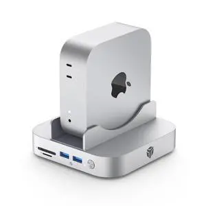 9 in 1 Mac mini M4 Dock 10Gbps with 8TB NVMe SATA SSD Enclosure, Aluminum Mac mini M4 Stand and Hub, Built in Cool Fan, USB-A*2/USB-C 10Gbps, USB-A 2.0 * 2, 3.5mm Audio*2, TF/SD 9 in 1 Mac mini M4 Dock 10Gbps with 8TB NVMe SATA SSD Enclosure, Aluminum Mac mini M4 Stand and Hub, Built in Cool Fan, USB-A*2/USB-C 10Gbps, USB-A 2.0 * 2, 3.5mm Audio*2, TF/SD