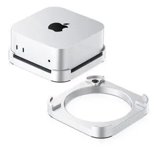 Stackable Mac mini Stand - Modular Interlocking Design, 360° Ventilation & Premium ABS Silver Finish, Space-Saving Stand for M4 or M4 Pro Mac mini-ST02 Stackable Mac mini Stand - Modular Interlocking Design, 360° Ventilation & Premium ABS Silver Finish, Space-Saving Stand for M4 or M4 Pro Mac mini-ST02