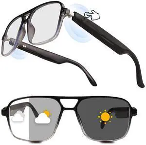 Bluetooth Smart AI Glasses Photochromic Sunglasses for Men Women with Speakers Smart Bluetooth Eyeglasses Smartglasses Bluetooth Smart AI Glasses Photochromic Sunglasses for Men Women with Speakers Smart Bluetooth Eyeglasses Smartglasses