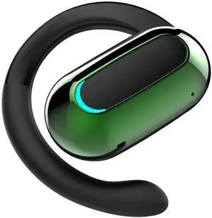 F9 Single One Ear Wireless Bluetooth 5.3 Open Ear Air Bone Conduction Earbud with Earhook, Green F9 Single One Ear Wireless Bluetooth 5.3 Open Ear Air Bone Conduction Earbud with Earhook, Green