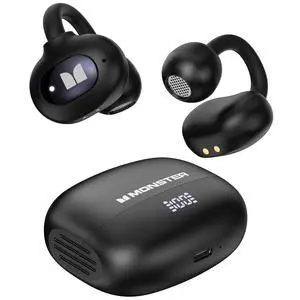 Monster Open Ear AC339 Earbuds, Bluetooth 6.0 Headphones Stereo Sound, Clip on Wireless Earbuds 40 Hours Playback,Touch Control, IPX6 Waterproof,Black Monster Open Ear AC339 Earbuds, Bluetooth 6.0 Headphones Stereo Sound, Clip on Wireless Earbuds 40 Hours Playback,Touch Control, IPX6 Waterproof,Black