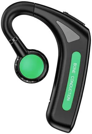 Open Ear Headphones Bluetooth Single Bone Conduction Wireless Earbuds with Earhooks Microphone Earphones Waterproof Long Battery Life Earpiece for Workout Sports Running Android iOS Non Ear Plug Green Open Ear Headphones Bluetooth Single Bone Conduction Wireless Earbuds with Earhooks Microphone Earphones Waterproof Long Battery Life Earpiece for Workout Sports Running Android iOS Non Ear Plug Green