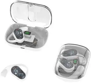 Open Ear Earbuds Bone Conduction Earbuds with Earhooks Wireless Bluetooth Bone Conduction Headphones Headset Head Set Sports Open Ear Bone Conducting Induction Earbud Earphones for Work Open Ear Earbuds Bone Conduction Earbuds with Earhooks Wireless Bluetooth Bone Conduction Headphones Headset Head Set Sports Open Ear Bone Conducting Induction Earbud Earphones for Work