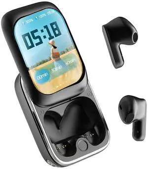 Smart Small Mini Touch Screen Earbuds with Screen for iPhone Android TWS Bluetooth Wireless Touchscreen Earbuds Small Ears Canals Blue Tooth Ear Buds Touch Screen Earphones Ear Buds Smart Small Mini Touch Screen Earbuds with Screen for iPhone Android TWS Bluetooth Wireless Touchscreen Earbuds Small Ears Canals Blue Tooth Ear Buds Touch Screen Earphones Ear Buds