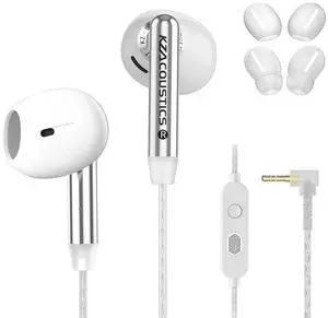 Duet Wired Earbuds with Mic, Dual Driver in Ear Earphone with 3.5mm Jack | Noise Isolating Fit, In Line Microphone Call and Track Control, Convenient for Travel, White Duet Wired Earbuds with Mic, Dual Driver in Ear Earphone with 3.5mm Jack | Noise Isolating Fit, In Line Microphone Call and Track Control, Convenient for Travel, White