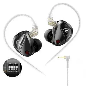 Duonic in Ear Monitor, Planar Magnetic + Dynamic Dual Driver IEM | Switch for Tuning, N52 Triple Magnets Planar Drive, HiFi Deep Bass Headphones Comfort fit Noise Isolating IEM for Musician Duonic in Ear Monitor, Planar Magnetic + Dynamic Dual Driver IEM | Switch for Tuning, N52 Triple Magnets Planar Drive, HiFi Deep Bass Headphones Comfort fit Noise Isolating IEM for Musician