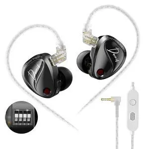 Duonic in Ear Monitor, Planar Magnetic + Dynamic Dual Driver IEM | Switch for Tuning, N52 Triple Magnets Planar Drive, HiFi Deep Bass Headphones Comfort fit Noise Isolating IEM for Musician Duonic in Ear Monitor, Planar Magnetic + Dynamic Dual Driver IEM | Switch for Tuning, N52 Triple Magnets Planar Drive, HiFi Deep Bass Headphones Comfort fit Noise Isolating IEM for Musician