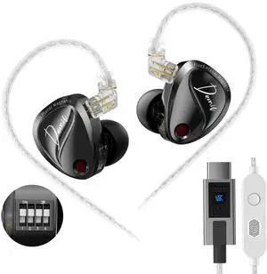 Duonic in Ear Monitor, Planar Magnetic + Dynamic USB C IEM | Switch for Tuning, N52 Triple Magnets Planar Drive, Deep Bass Type C Earphone Comfort fit Noise Isolating IEM for Musician Duonic in Ear Monitor, Planar Magnetic + Dynamic USB C IEM | Switch for Tuning, N52 Triple Magnets Planar Drive, Deep Bass Type C Earphone Comfort fit Noise Isolating IEM for Musician