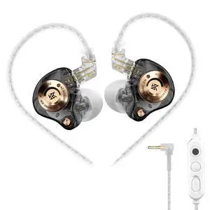EDZ in Ear Monitor, Sound Isolating HiFi IEM, Clear Sound in All Frequency Stereo Sound Single Dynamic Driver Secure Fit Durability Wired Earbuds for Audio Engineers, Musicians (Black, Mic) EDZ in Ear Monitor, Sound Isolating HiFi IEM, Clear Sound in All Frequency Stereo Sound Single Dynamic Driver Secure Fit Durability Wired Earbuds for Audio Engineers, Musicians (Black, Mic)