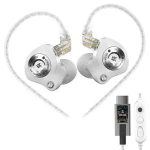 EDZ in Ear Monitor, Sound Isolating HiFi IEM, Clear Sound in All Frequency Stereo Sound Single Dynamic Driver Secure Fit Durability Wired Earbuds for Audio Engineers, Musicians (White, DSP) EDZ in Ear Monitor, Sound Isolating HiFi IEM, Clear Sound in All Frequency Stereo Sound Single Dynamic Driver Secure Fit Durability Wired Earbuds for Audio Engineers, Musicians (White, DSP)