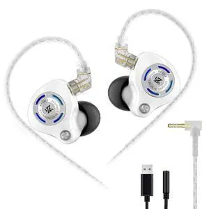 Gale Wired Earbuds, Noise Isolating Fit in Ear Monitors, Ear Hook Design Never Fall Off, Super Linear Driver IEM for Musicians, Singer, on Stage, Studio (Nomic, White) Gale Wired Earbuds, Noise Isolating Fit in Ear Monitors, Ear Hook Design Never Fall Off, Super Linear Driver IEM for Musicians, Singer, on Stage, Studio (Nomic, White)