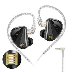 Decet in Ear Monitors Headphones, 5 Dynamic Driver IEM with 4 Tuning Switches, Clarity in All Frequency Stereo Sound Comfortable Noise Isolating Earphones for Stage and Studio (Tuning, Nomic) Decet in Ear Monitors Headphones, 5 Dynamic Driver IEM with 4 Tuning Switches, Clarity in All Frequency Stereo Sound Comfortable Noise Isolating Earphones for Stage and Studio (Tuning, Nomic)